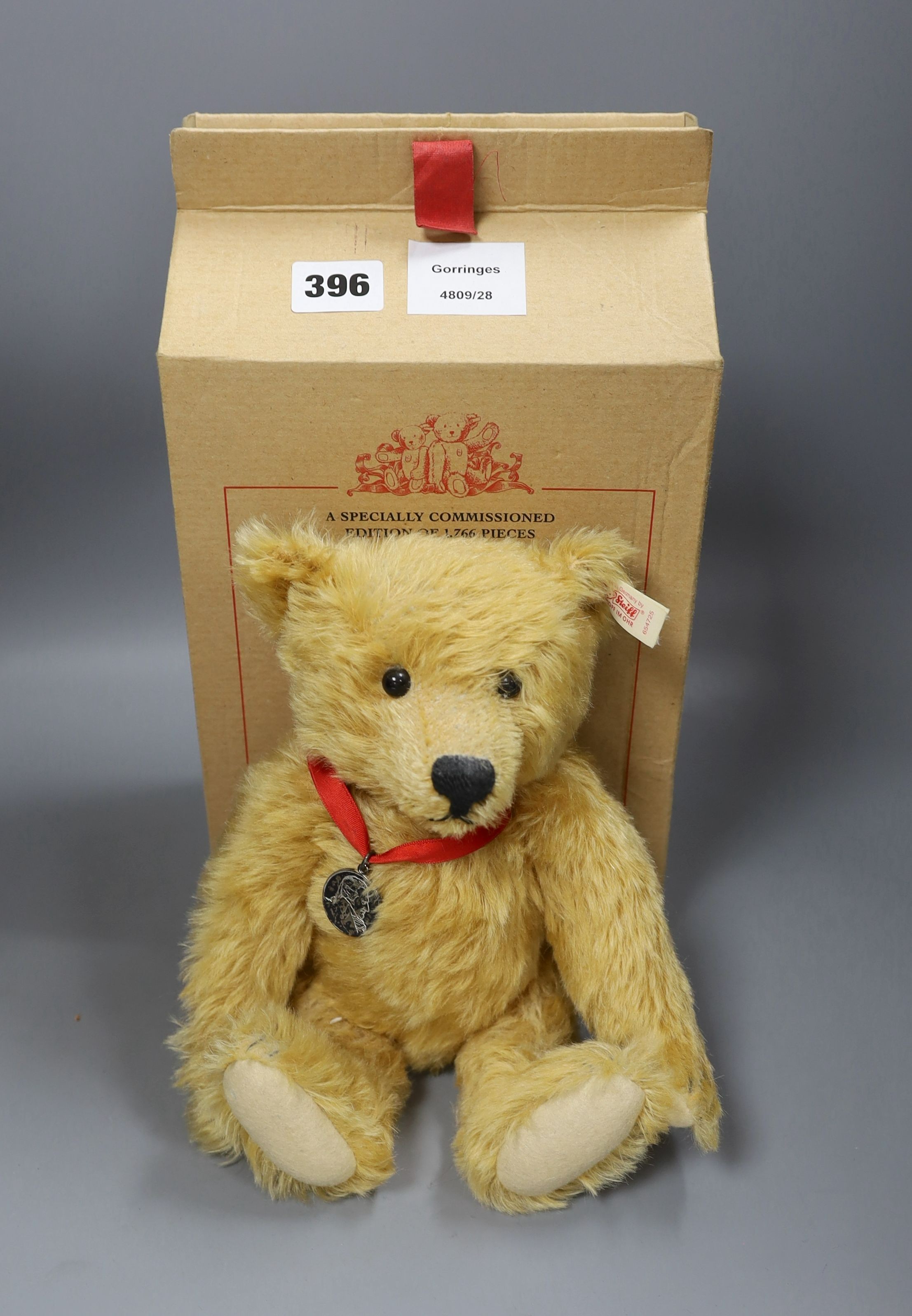 A Steiff limited edition Christie's teddy bear ‘James’ - boxed, 28cm tall